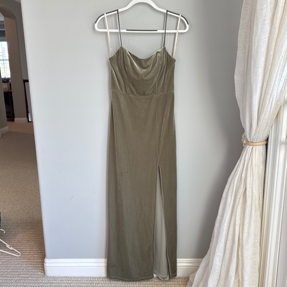Jenny Yoo ~ Long spaghetti strap dress